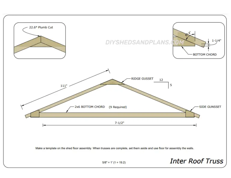 16x20 Shed Plans Free Gable Roof Material List DIY