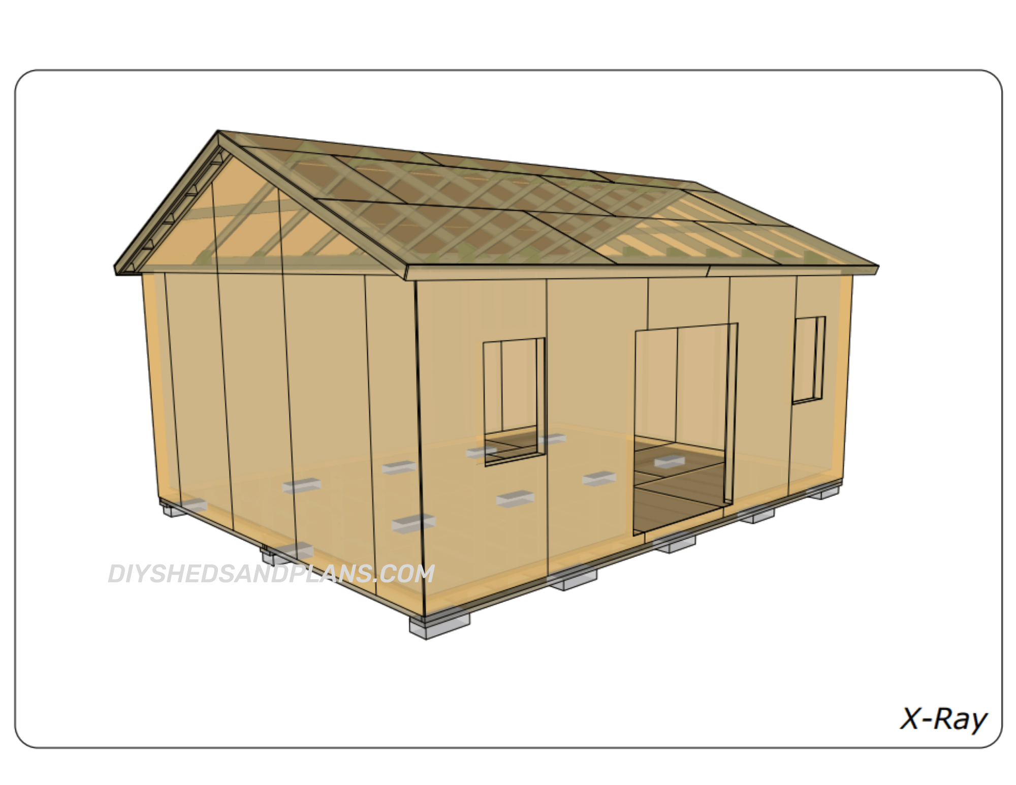 16x20 Shed Plans | Free | Gable Roof | Material List | DIY