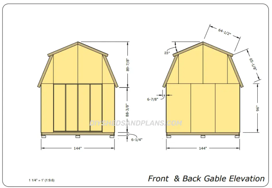 Shed Plans 12x20 | Material List | Gambrel Roof | Free | DIY