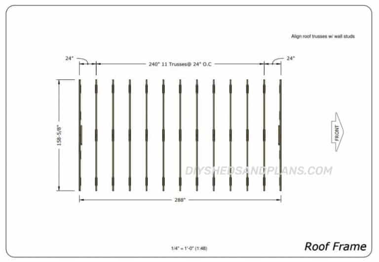 12x24 Shed Plans | Free | Gable Roof | Material List | DIY