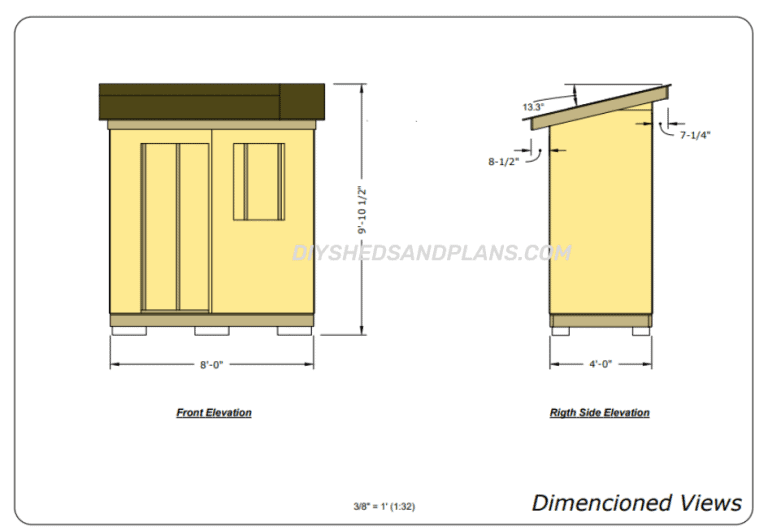 4x8 Lean To Shed Plans Free | Materials List | DIY