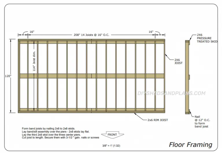 10x20 Shed Plans Free Gable Roof Material List DIY