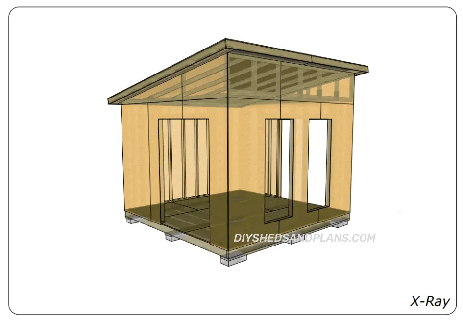 12x12 Shed Plans Free Slant Roof Material List DIY