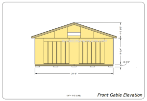 14x24 Shed Plans | Free | Reverse Gable Roof | Material List | DIY
