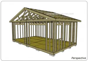 14x24 Shed Plans | Free | Reverse Gable Roof | Material List | DIY