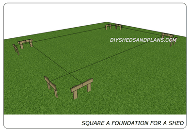 how to square up a shed frame